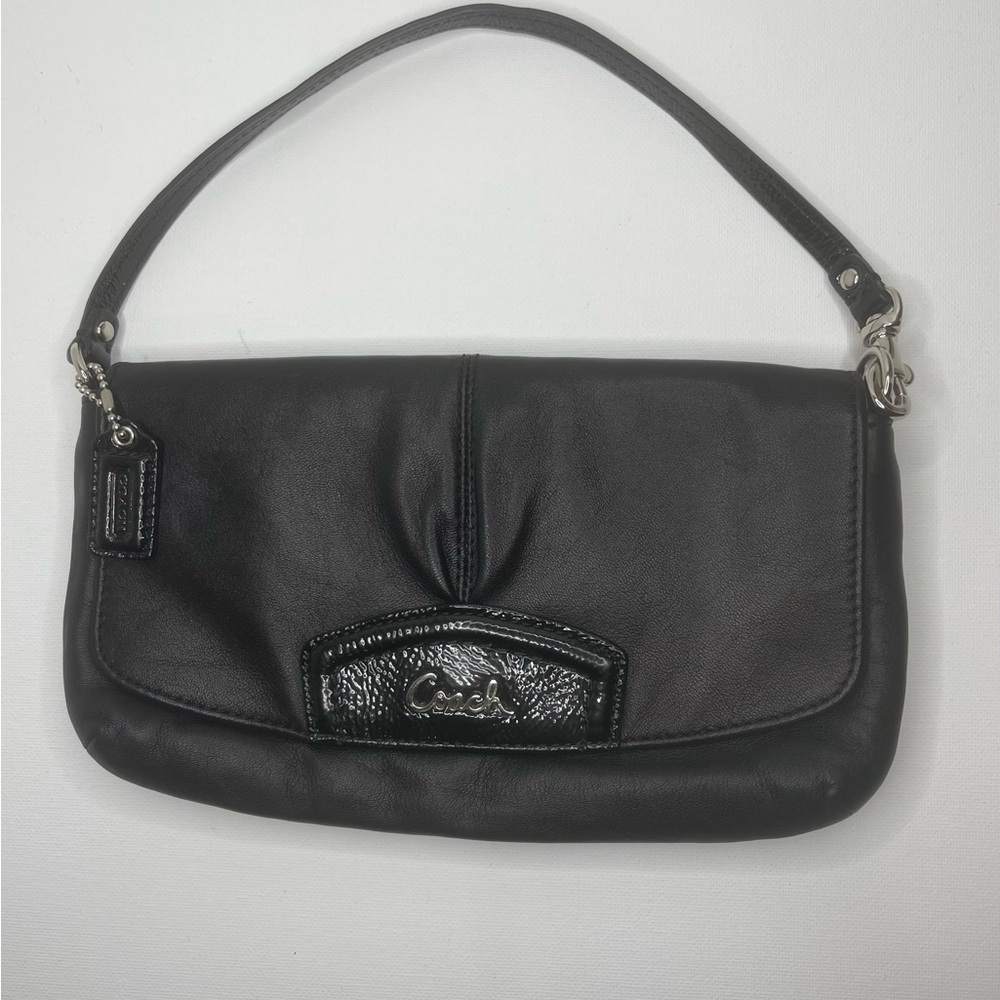Coach Black Leather Large Wristlet, Ashley, Y2k
